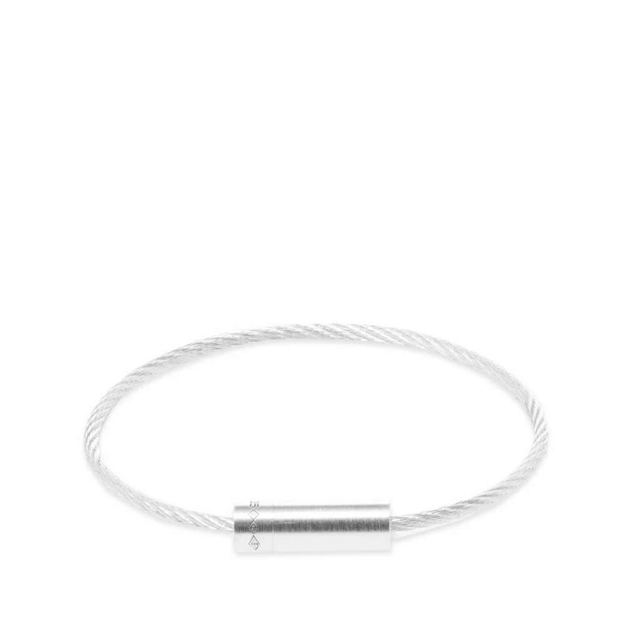 Accessories * | Le Gramme Brushed Le Cable Bracelet