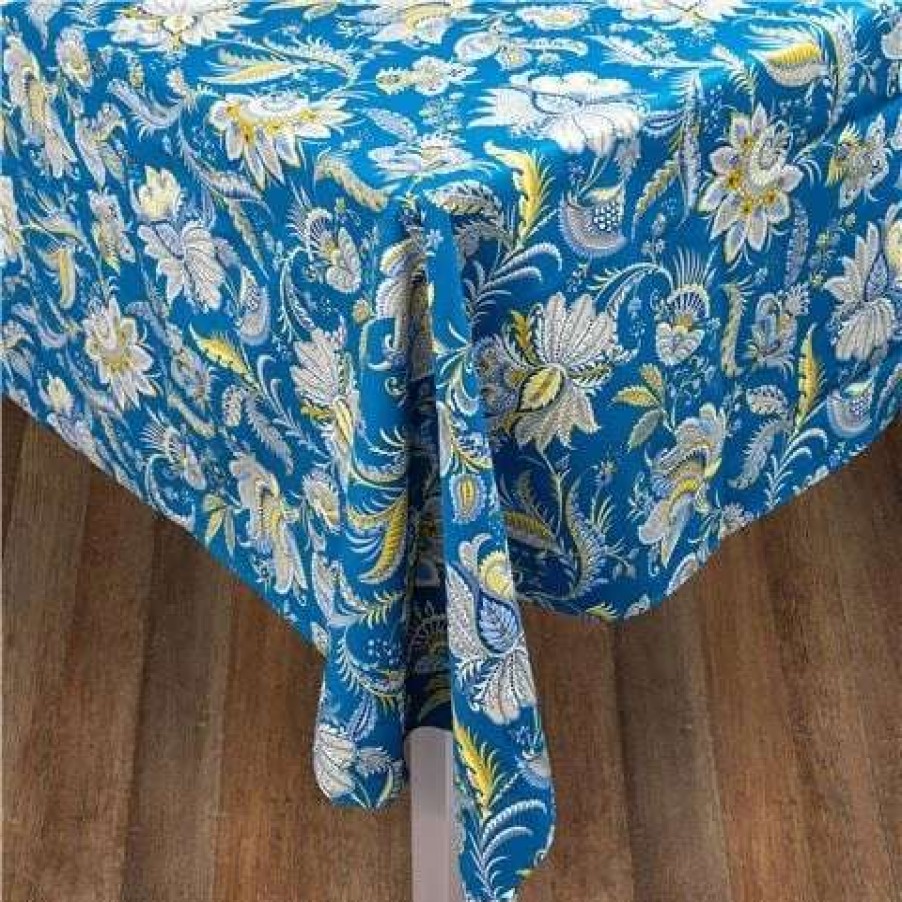 Table Accessories * | L'Ensoleillade Blue Floral Valdrome Tablecloth L60X300Cm