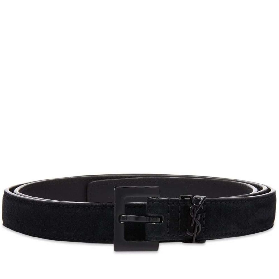 Accessories * | Saint Laurent Ysl Metal Logo Belt