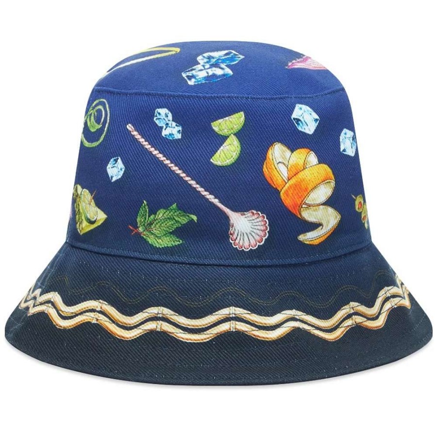 Accessories * | Casablanca Denim Bucket Hat