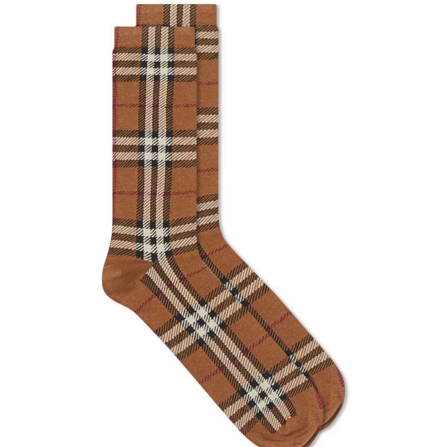 Accessories * | Burberry Cotton Cashmere Check Sock