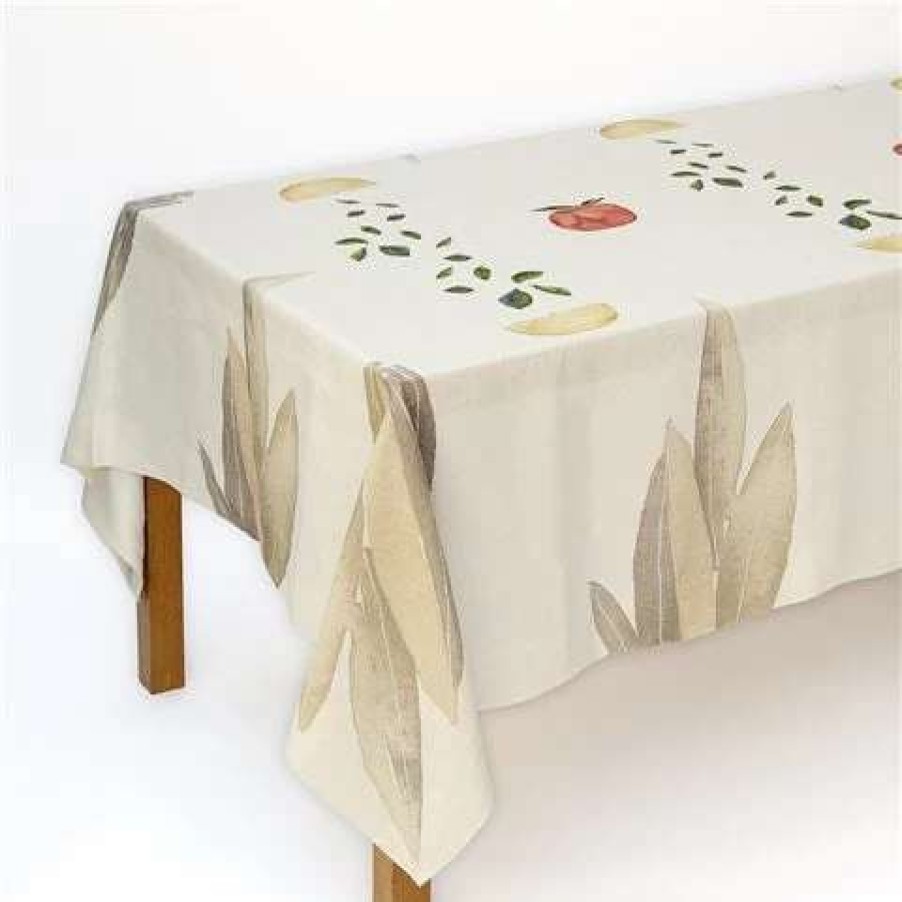 Table Accessories * | Napking Citrus Rectangular Linen Tablecloth 180X270Cm