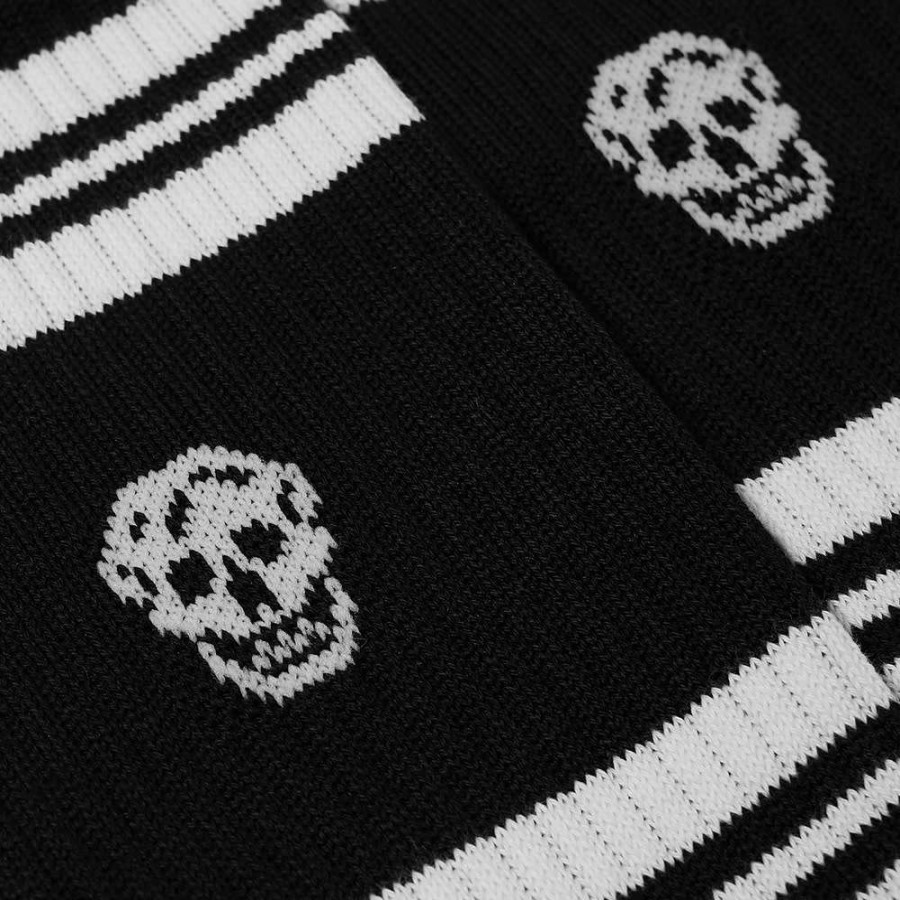 Accessories * | Alexander Mcqueen Sport Stripe Skull Sock