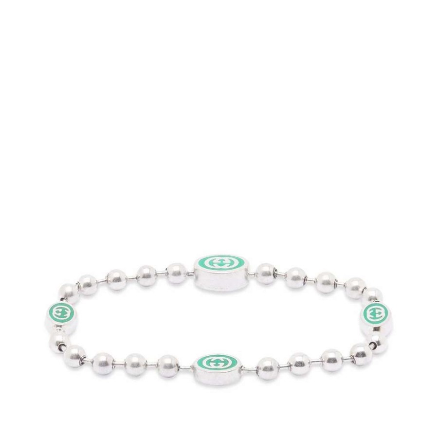 Accessories * | Gucci Jewellery Gucci Interlocking G Enamel Boule Bracelet