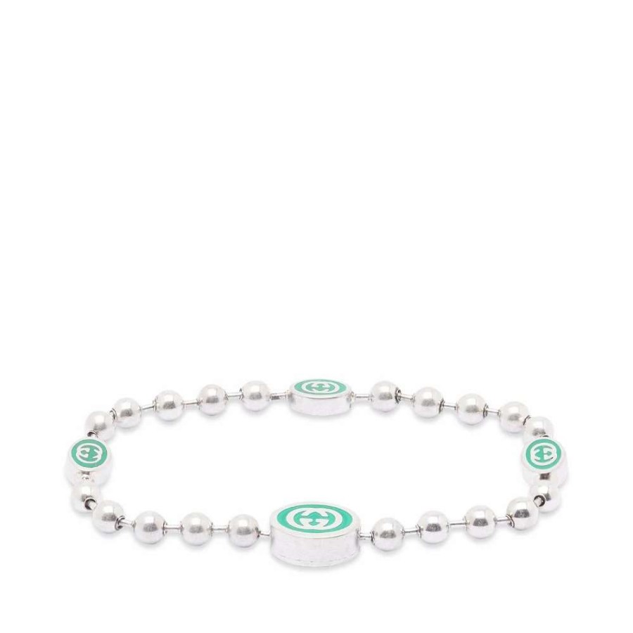 Accessories * | Gucci Jewellery Gucci Interlocking G Enamel Boule Bracelet