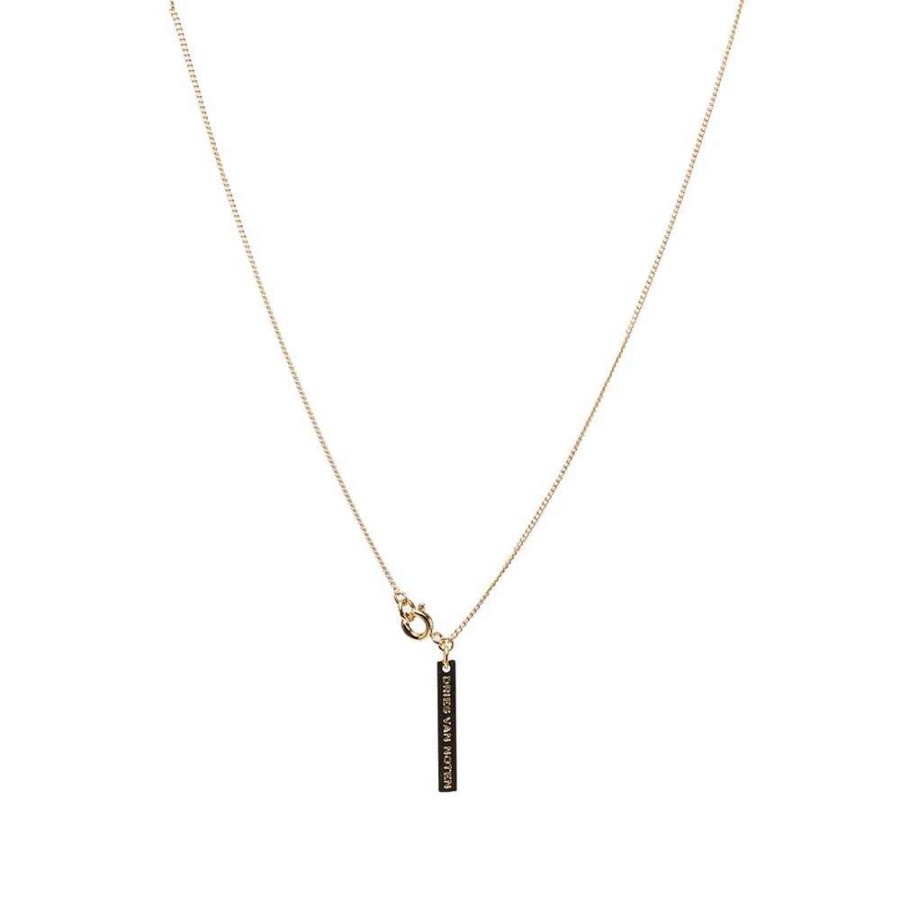 Accessories * | Dries Van Noten Logo Tag Necklace