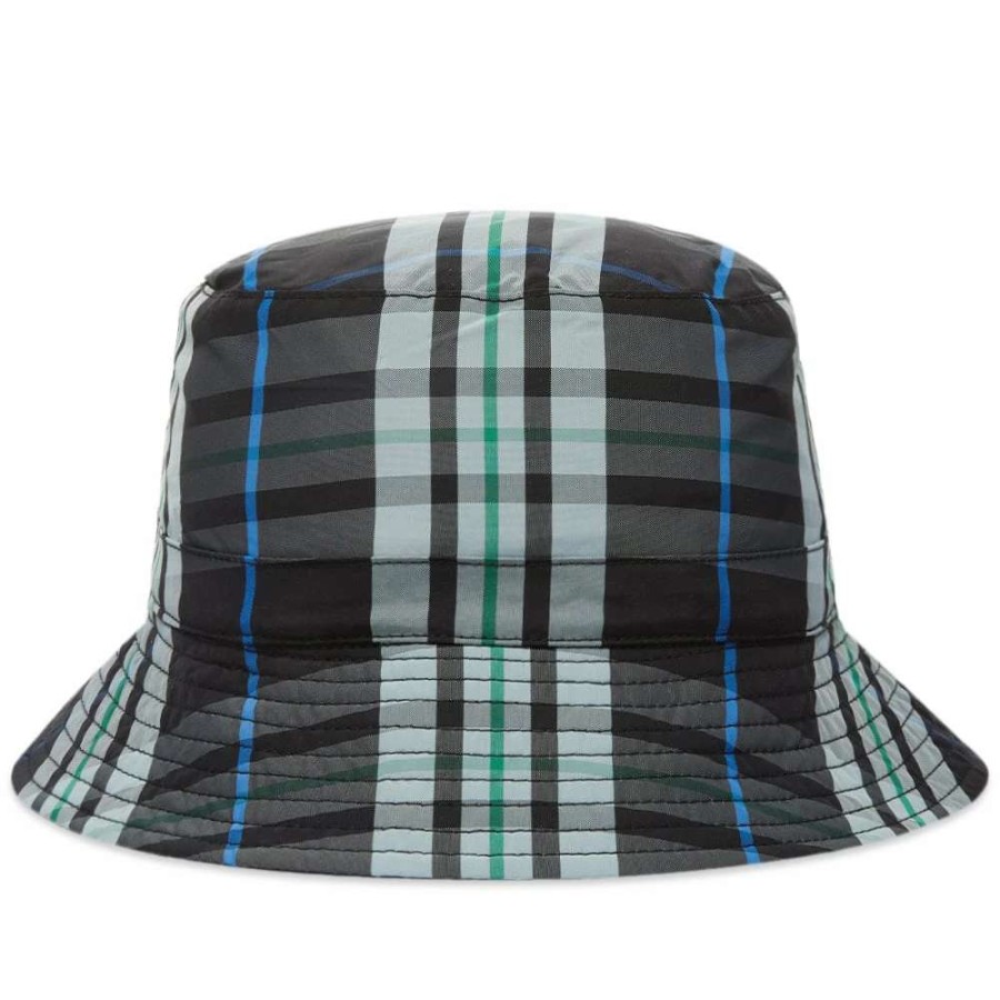 Accessories * | A.P.C. Bob Mark Reversible Check Bucket Hat