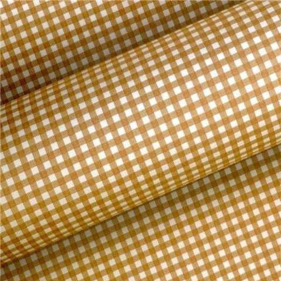 Gift Wrapping & Cards * | Vandoros Wrapping Paper Gingham Toffee 76Cm X 2.5M