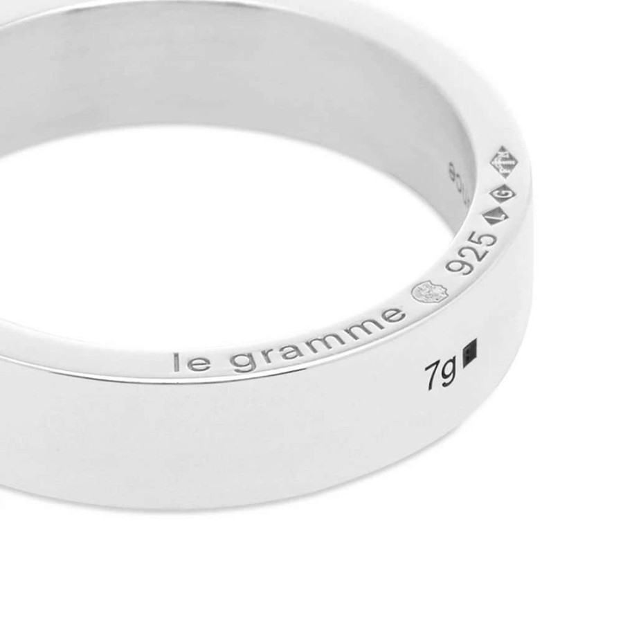 Accessories * | Le Gramme White Diamond Ribbon Ring