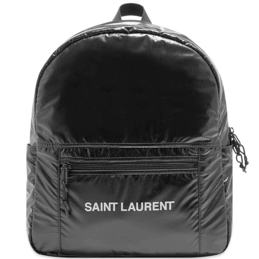 Accessories * | Saint Laurent Big Logo Backpack