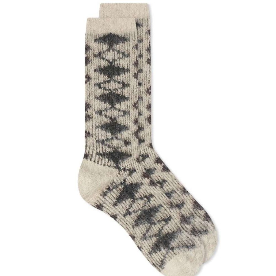 Accessories * | Anonymous Ism Napping Diamond Jacquard Crew Sock