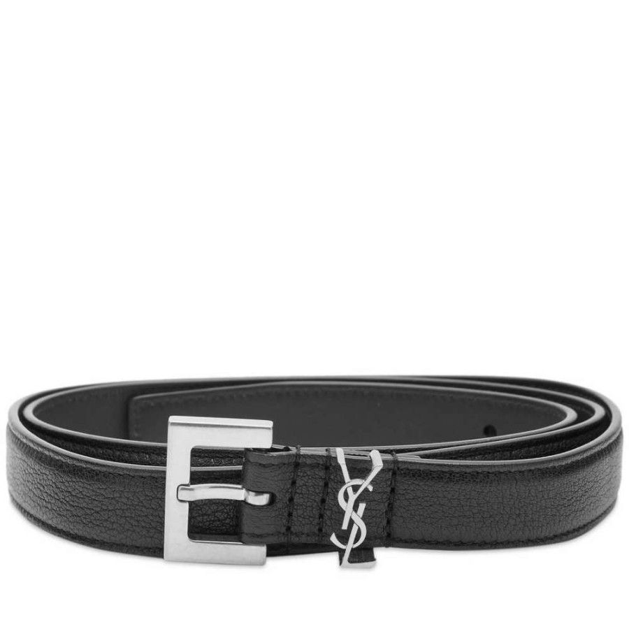 Accessories * | Saint Laurent Monogram Logo Belt