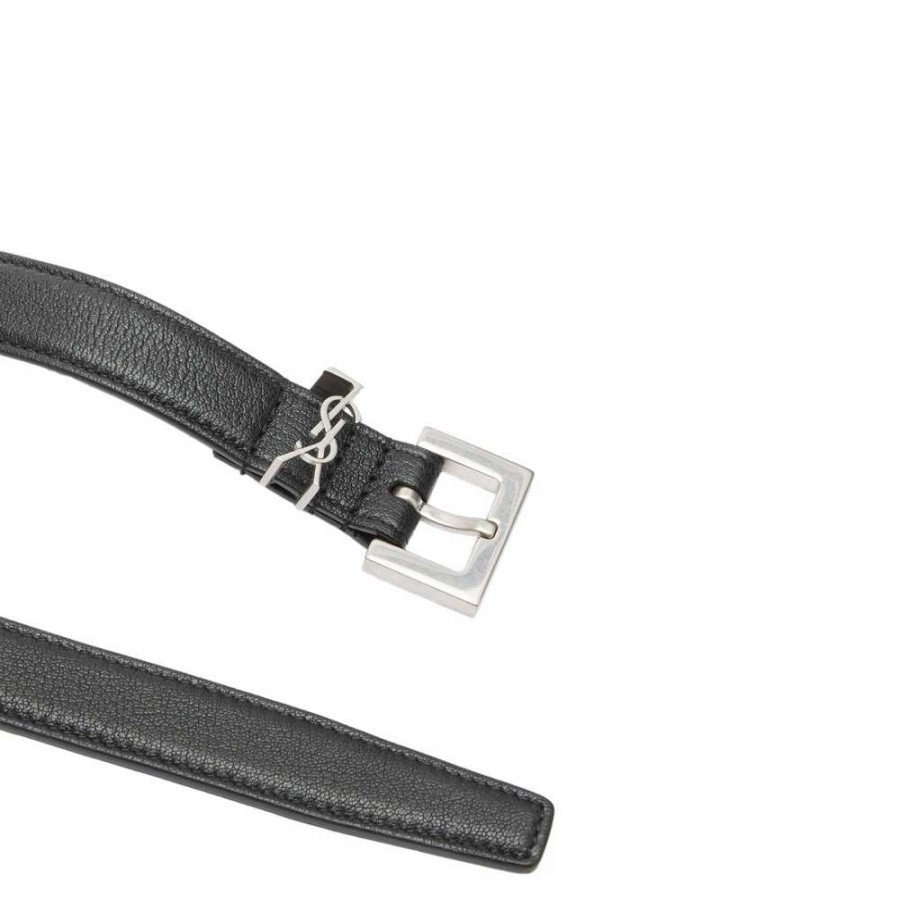 Accessories * | Saint Laurent Monogram Logo Belt