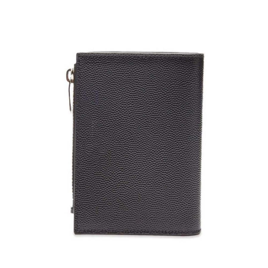 Accessories * | Saint Laurent Leather Zip Card Holder