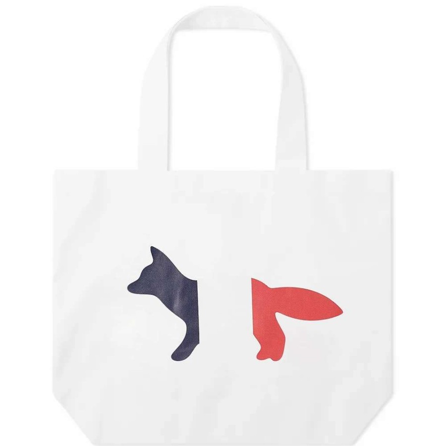 Accessories * | Maison Kitsune Maison Kitsune Tricolor Fox Tote Bag