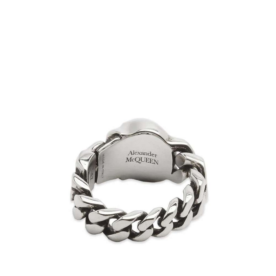 Accessories * | Alexander Mcqueen Skull Chain Ring