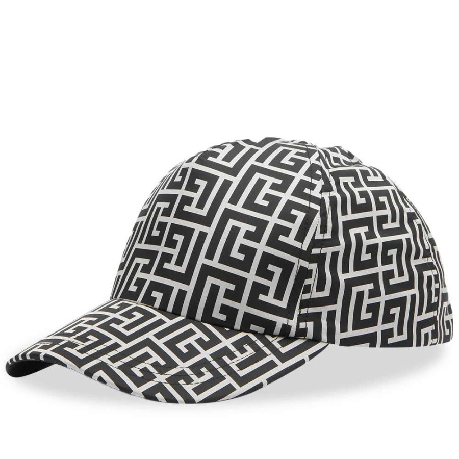 Accessories * | Balmain Monogram Nylon Cap