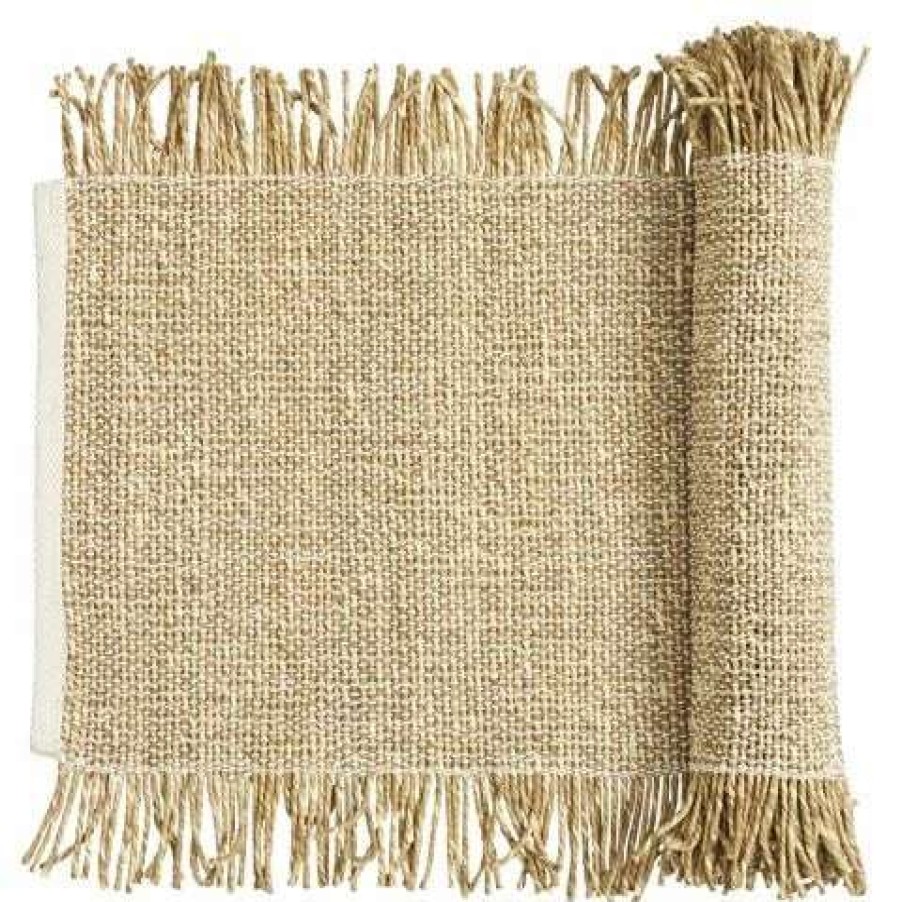 Table Accessories * | Amalfi Shari Runner Natural/White 150X40Cm