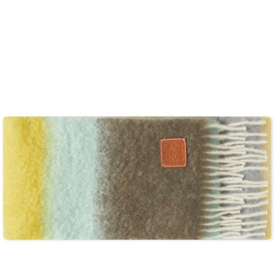 Accessories * | Loewe Stripe Mohair Scarf