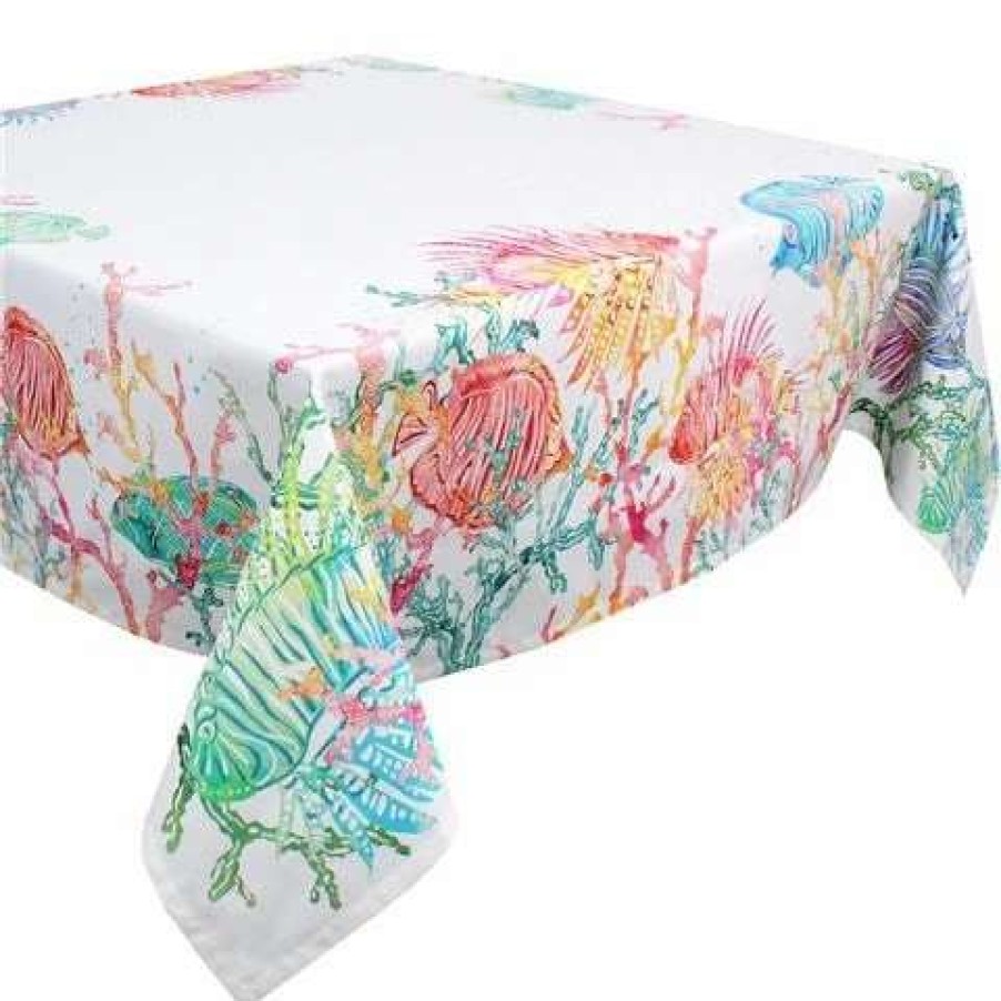 Table Accessories * | Garnier-Thiebaut Futuna Arc-En-Ciel Tablecloth 155X215Cm