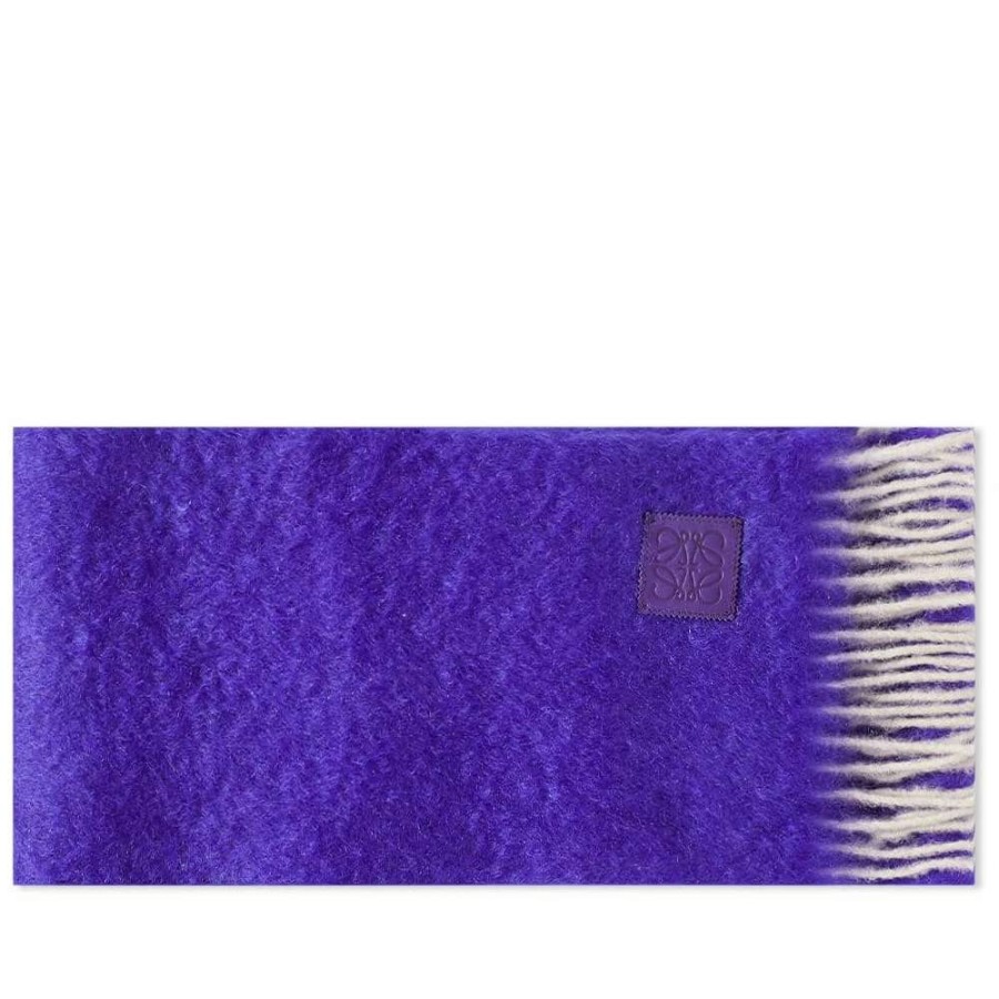 Accessories * | Loewe Contrast Mohair Scarf