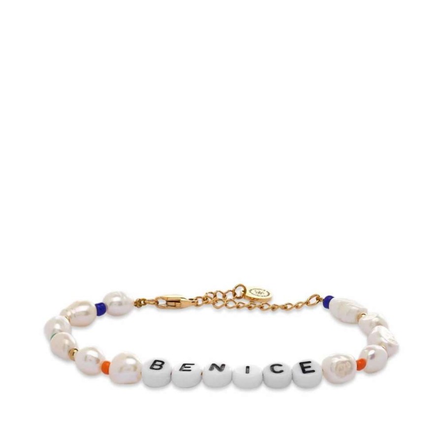 Accessories * | Sporty & Rich Be Nice Pearl & Bead Bracelet