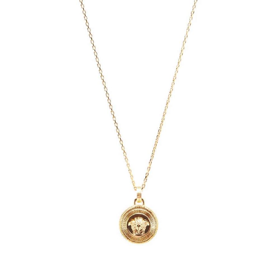 Accessories * | Versace Medusa Head Medallion And Necklace