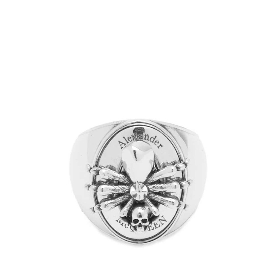 Accessories * | Alexander Mcqueen Spider Skull Ring