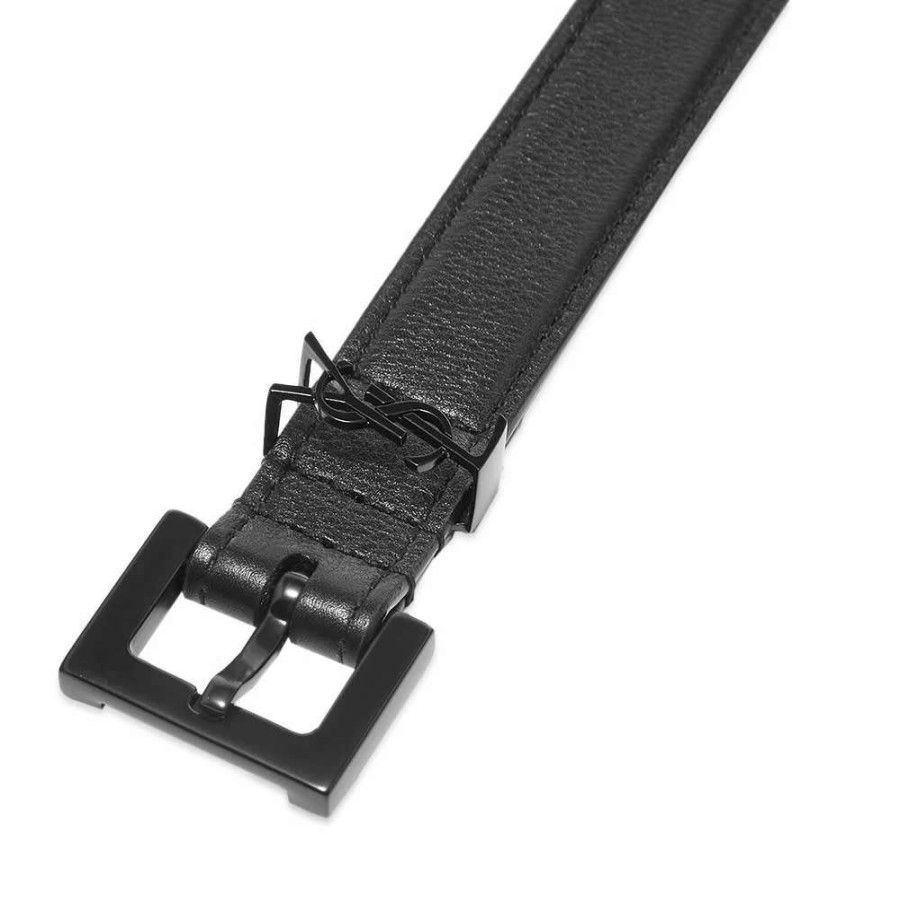 Accessories * | Saint Laurent Monogram Logo Belt