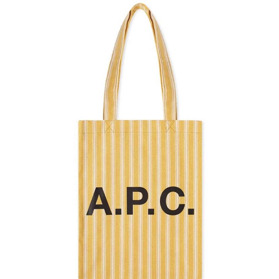 Accessories * | A.P.C. Lou Stripe Tote Bag