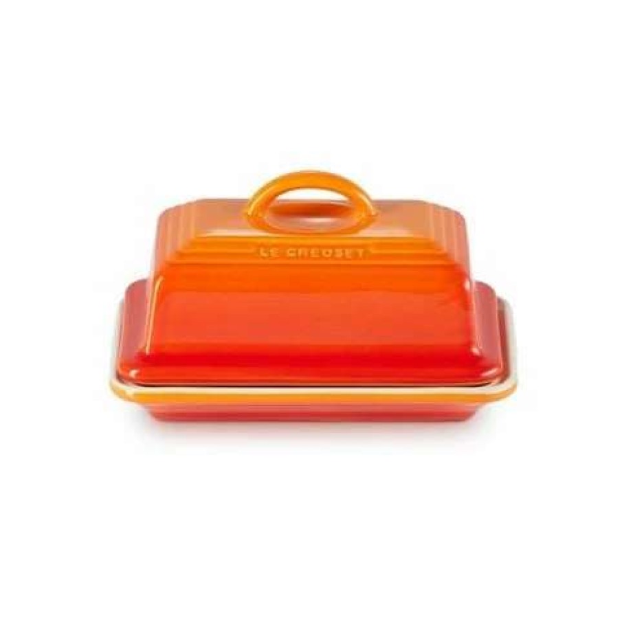 Table Accessories * | Le Creuset Stoneware Butter Dish Volcanic