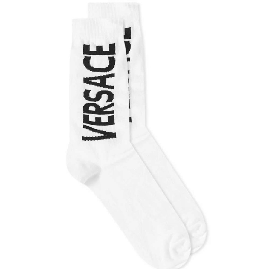 Accessories * | Versace Side Logo Sock