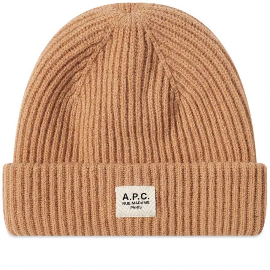 Accessories * | A.P.C. James Ribbed Beanie