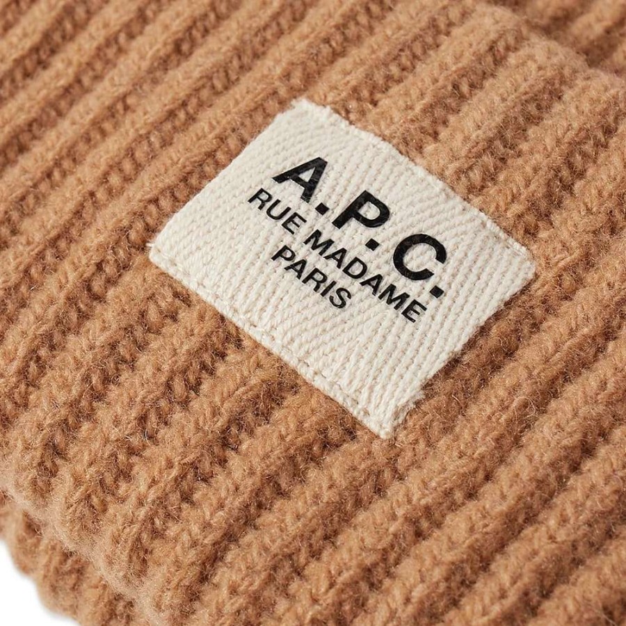 Accessories * | A.P.C. James Ribbed Beanie