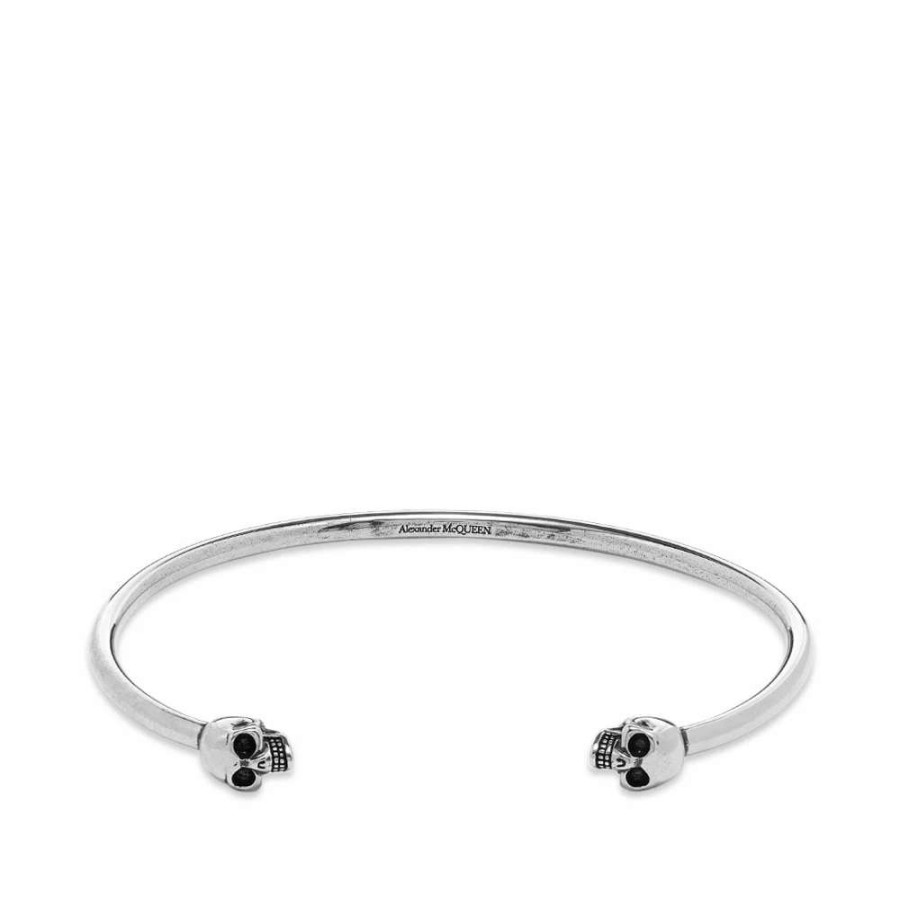 Accessories * | Alexander Mcqueen Thin Twin Skull Bracelet