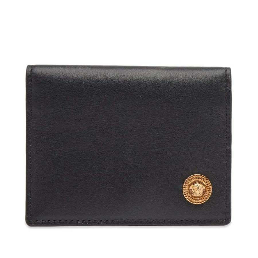 Accessories * | Versace Medusa Head Medallion Billfold Wallet