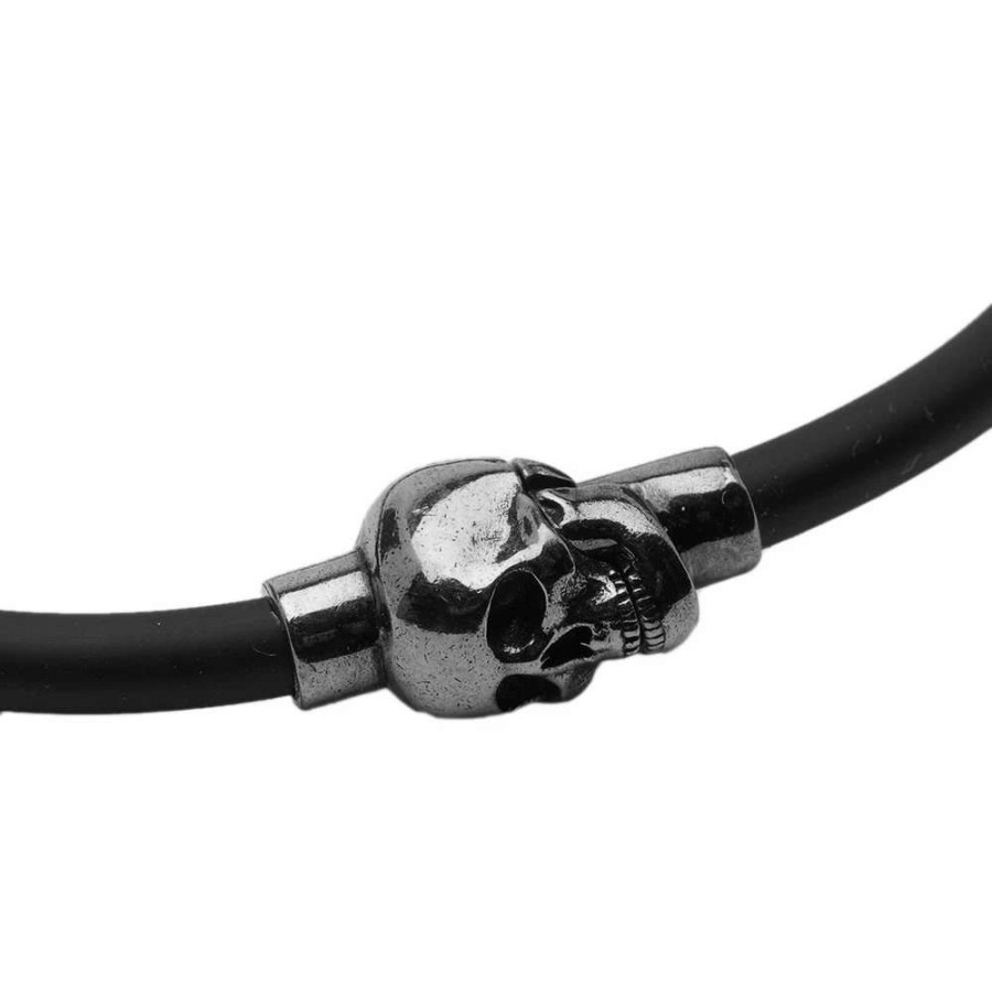 Accessories * | Alexander Mcqueen Rubber Cord Skull Bracelet