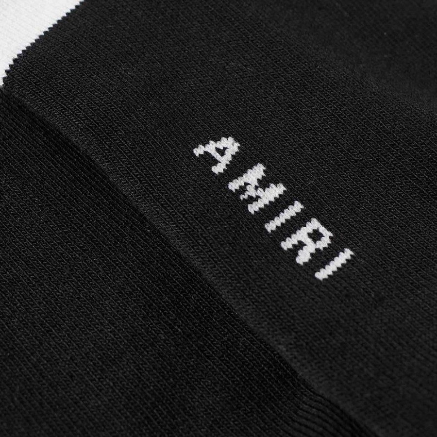 Accessories * | Amiri Solid Ma Embroidery Sock