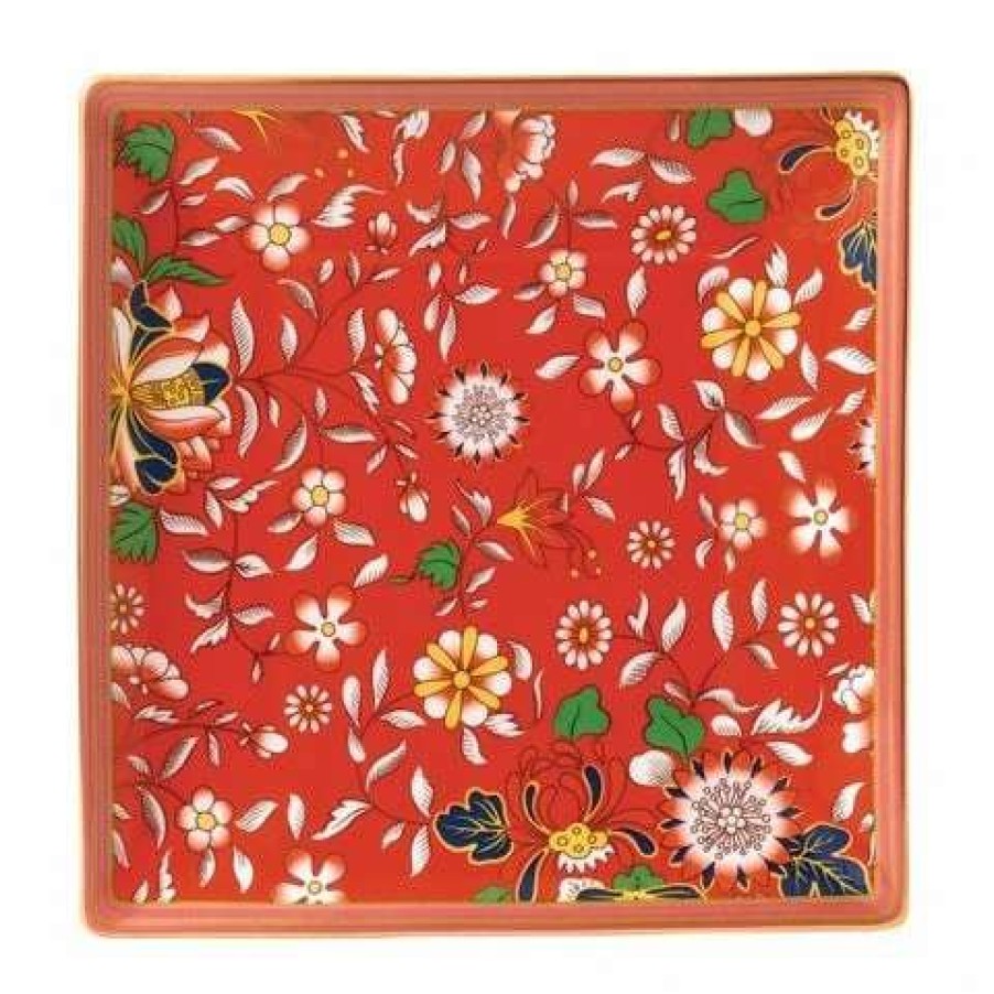 Table Accessories * | Wedgwood Wonderlust Crimson Jewel Tray