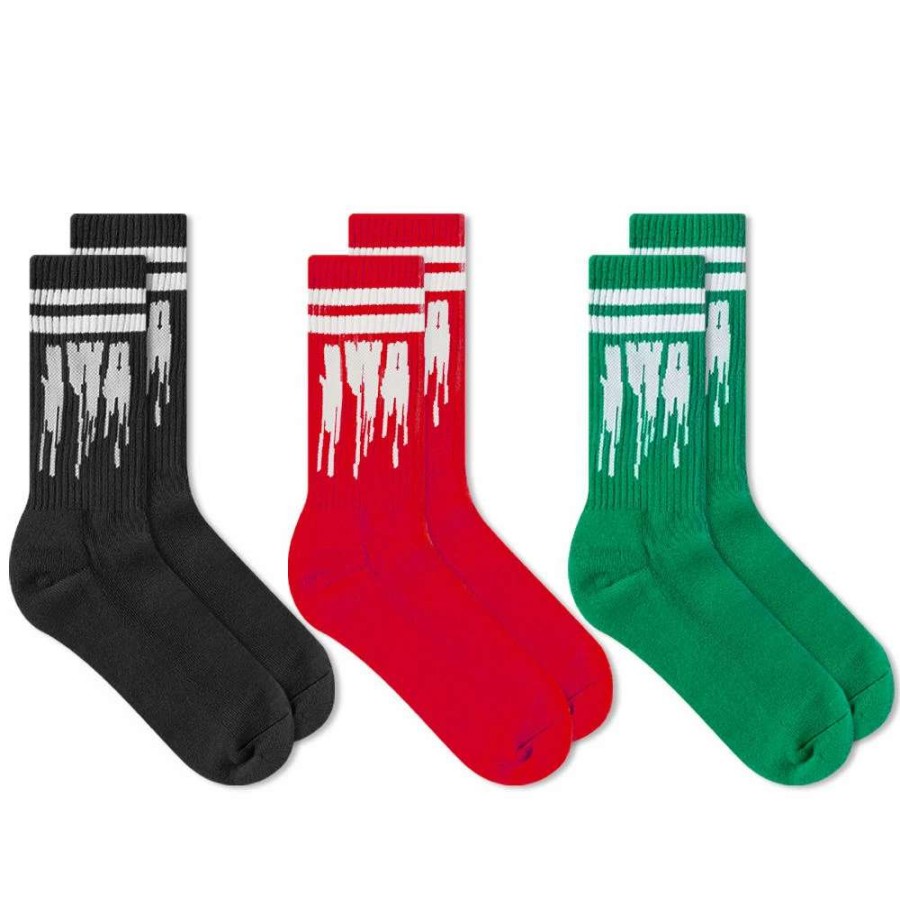 Accessories * | Jw Anderson Slime Logo Socks 3 Pack