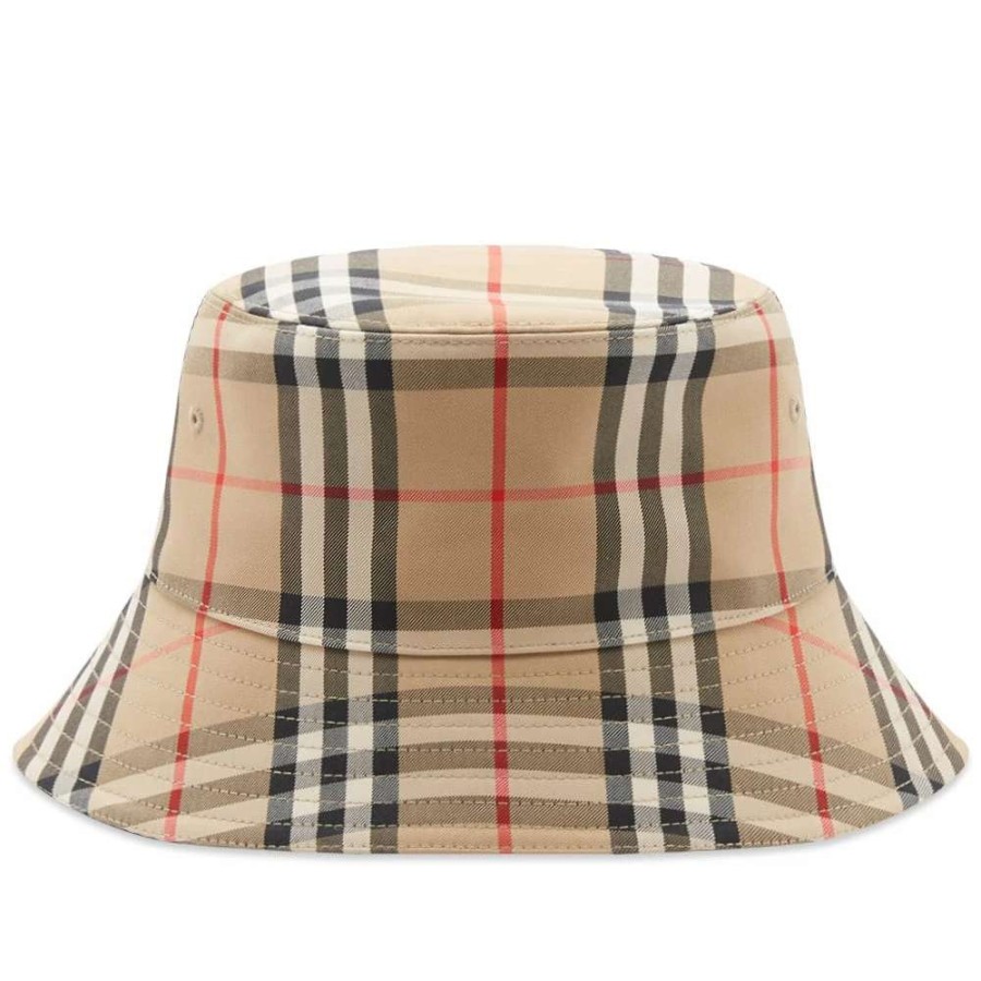 Accessories * | Burberry Checked Bucket Hat