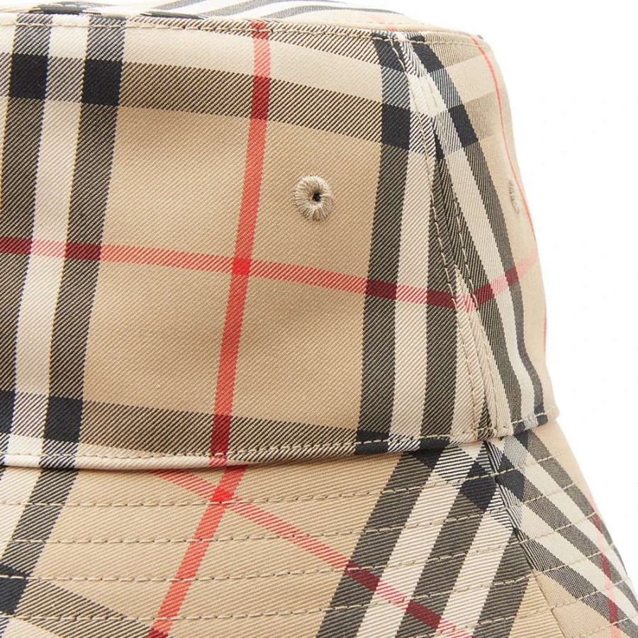 Accessories * | Burberry Checked Bucket Hat