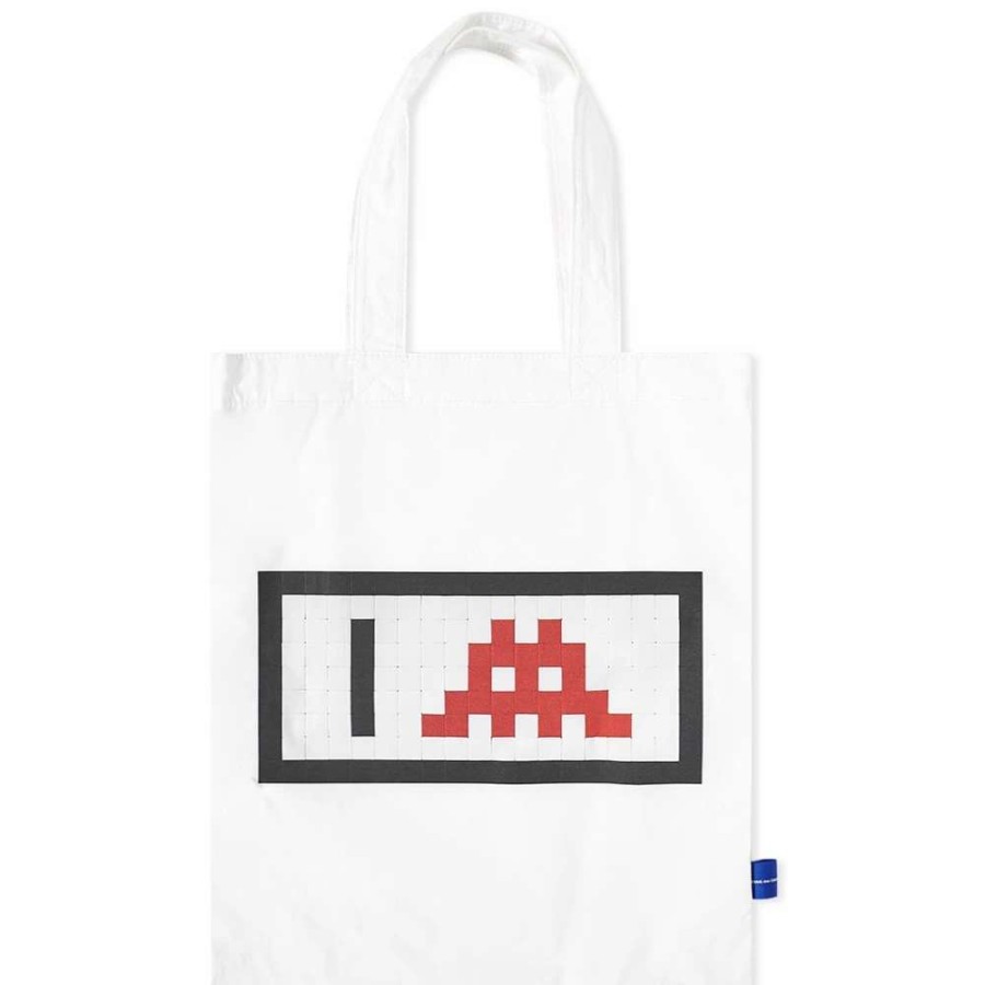 Accessories * | Comme Des Garcons Shirt Invader Graphic Tote Bag