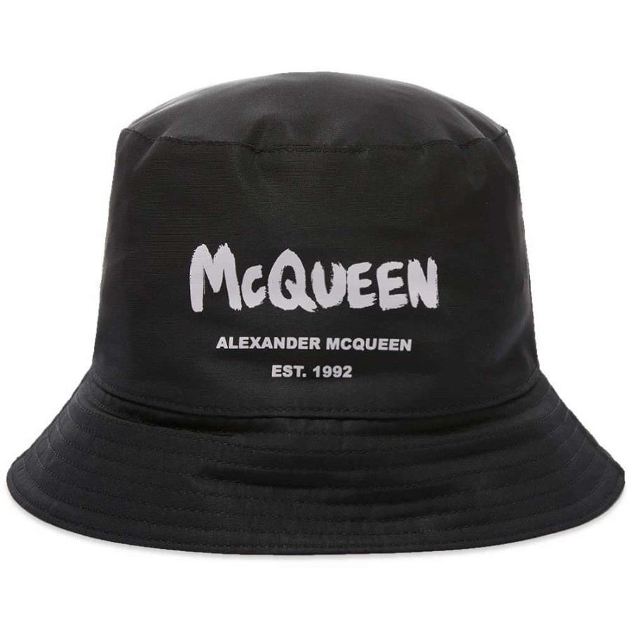 Accessories * | Alexander Mcqueen Graffiti Logo Bucket Hat