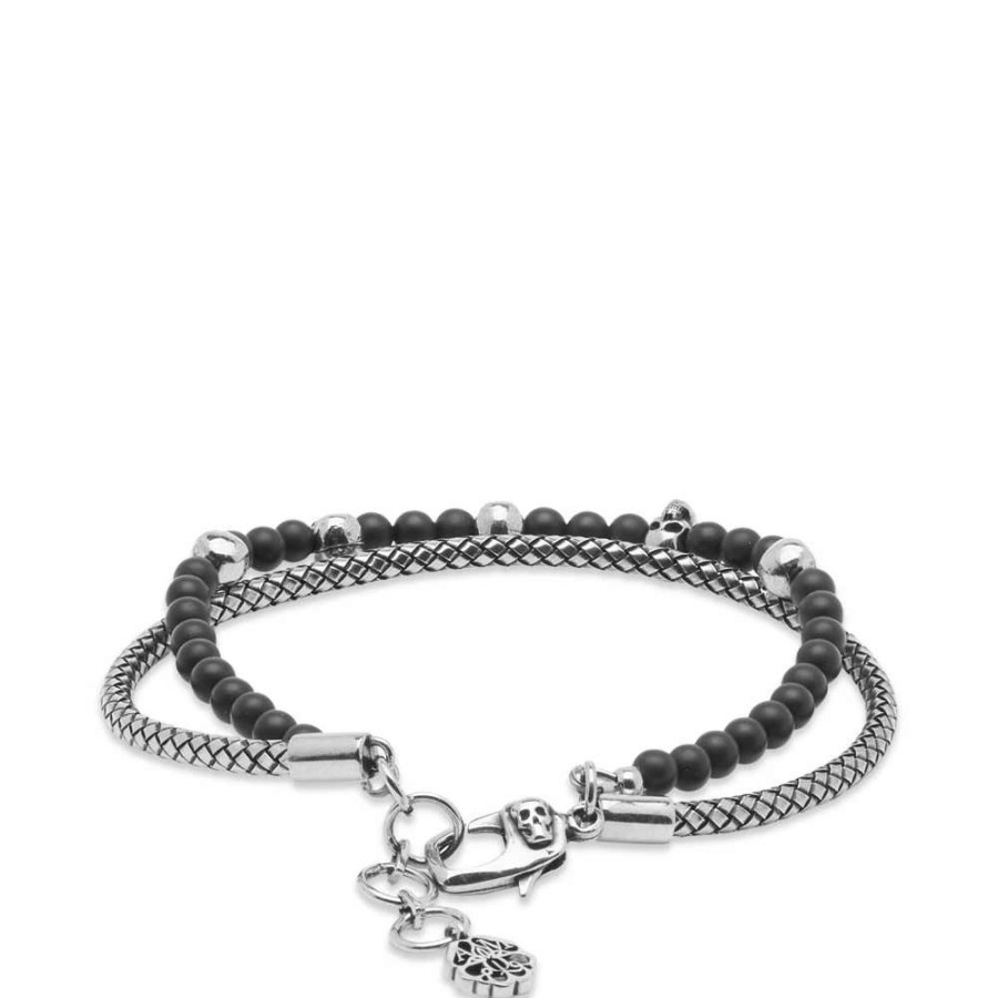 Accessories * | Alexander Mcqueen Double Layered Bracelet