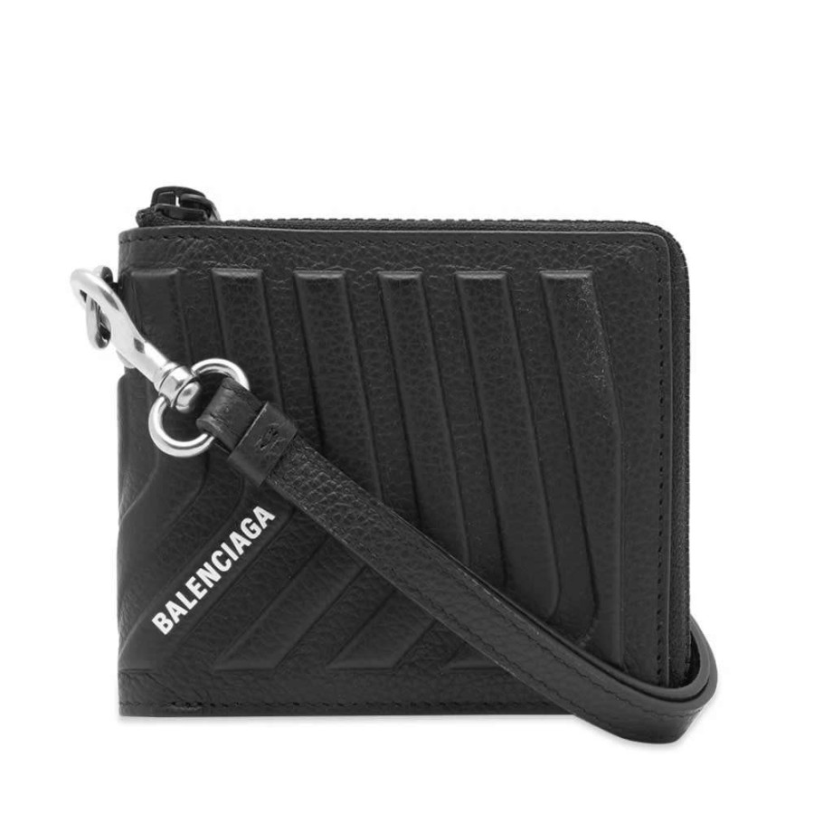 Accessories * | Balenciaga Car Small Zip Wallet With Strap