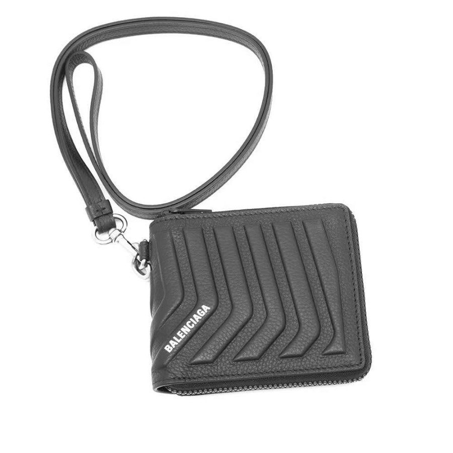 Accessories * | Balenciaga Car Small Zip Wallet With Strap