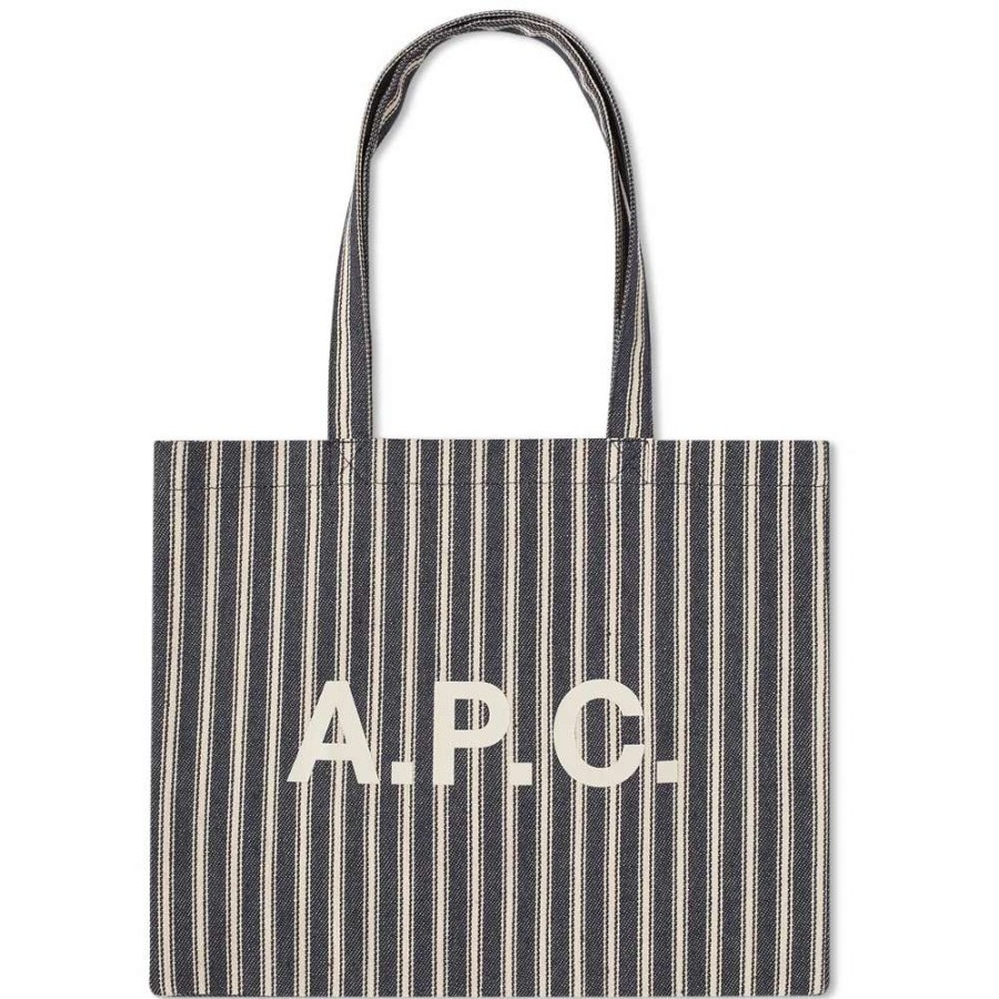 Accessories * | A.P.C. Diane Stripe Shopping Tote