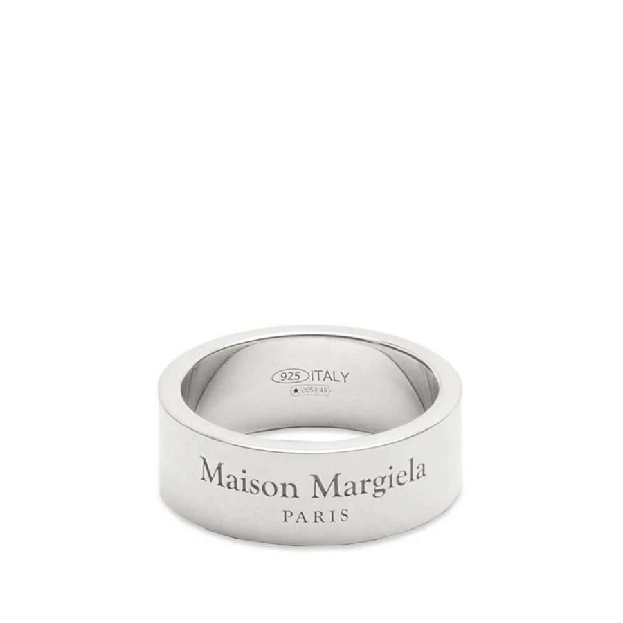 Accessories * | Maison Margiela Text Logo Band Ring