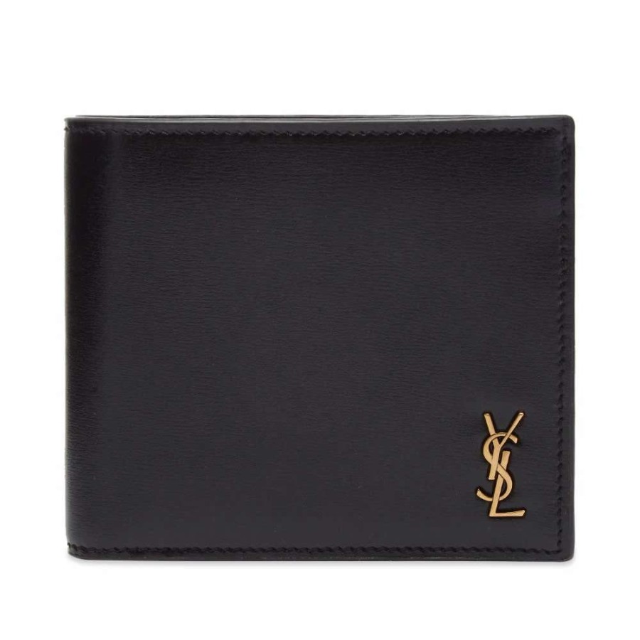 Accessories * | Saint Laurent Ysl Metal Logo Billfold Wallet